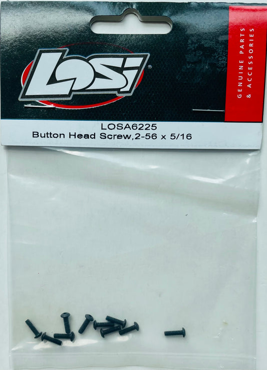Losi 2-56 x 5/16 Button Head Screws (10) LOSA6225