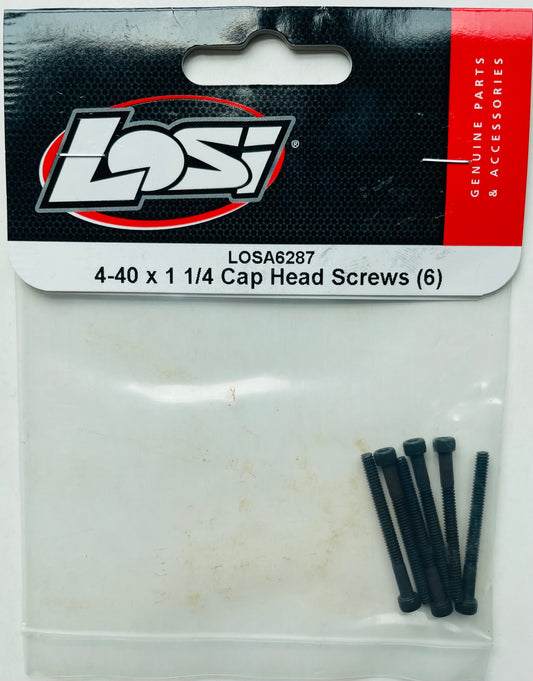 Losi 4-40 x 1 1/4" Cap Head Screws (6) LOSA6287