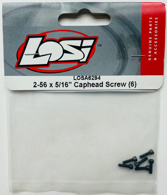 Losi 2-56 x 5/16" Cap Head Screws (6) LOSA6294