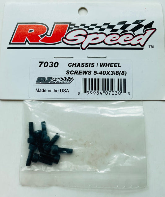 RJ Speed 5-40 x 3/8" Chassis/Wheel Screws (8) 7030