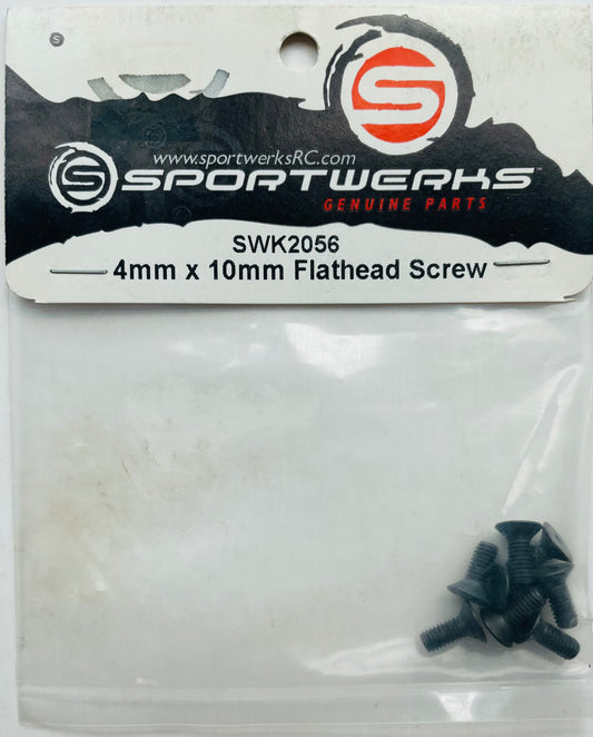 Sportwerks 4mm x 10mm Flathead Screws (8) SWK2056