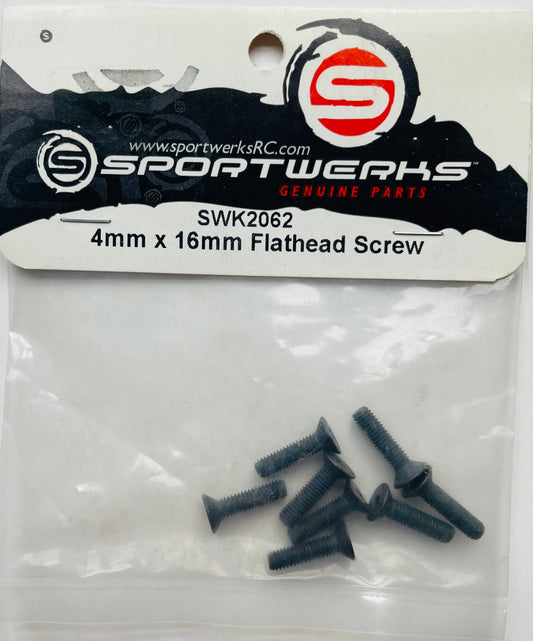 Sportwerks 4mm x 16mm Flathead Screws (8pcs) SWK2062