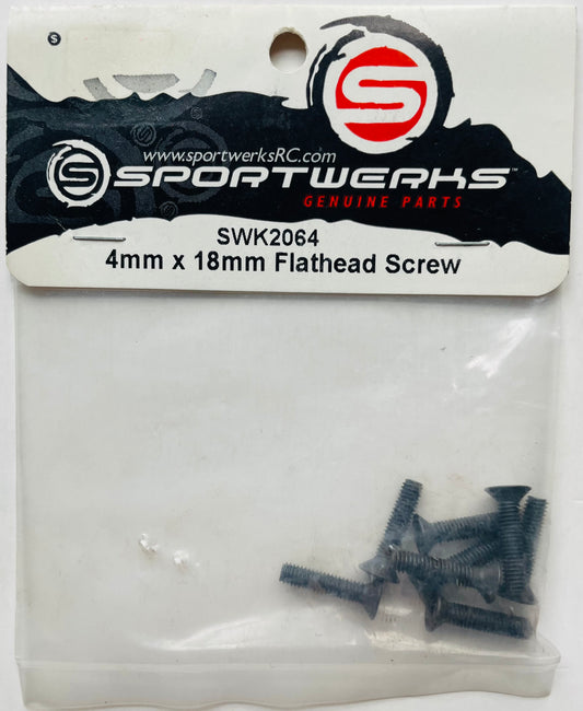 Sportwerks 4mm x 18mm Flathead Screws (8pcs) SWK2064