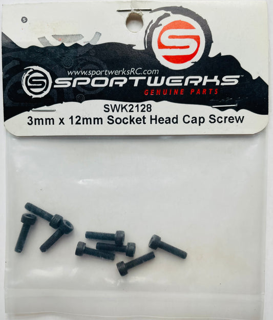 Sportwerks 3mm x 12mm Socket Head Cap Screws (8pcs) SWK2128