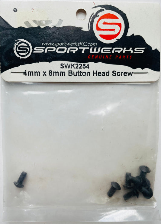 Sportwerks 4mm x 8mm Button Head Screws (8pcs) SWK2254