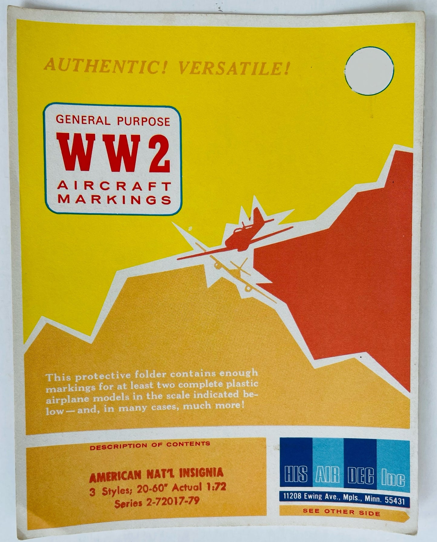 His Air Dec Inc. 1/72 American National Insignia Aircraft Decals #2-72017-79