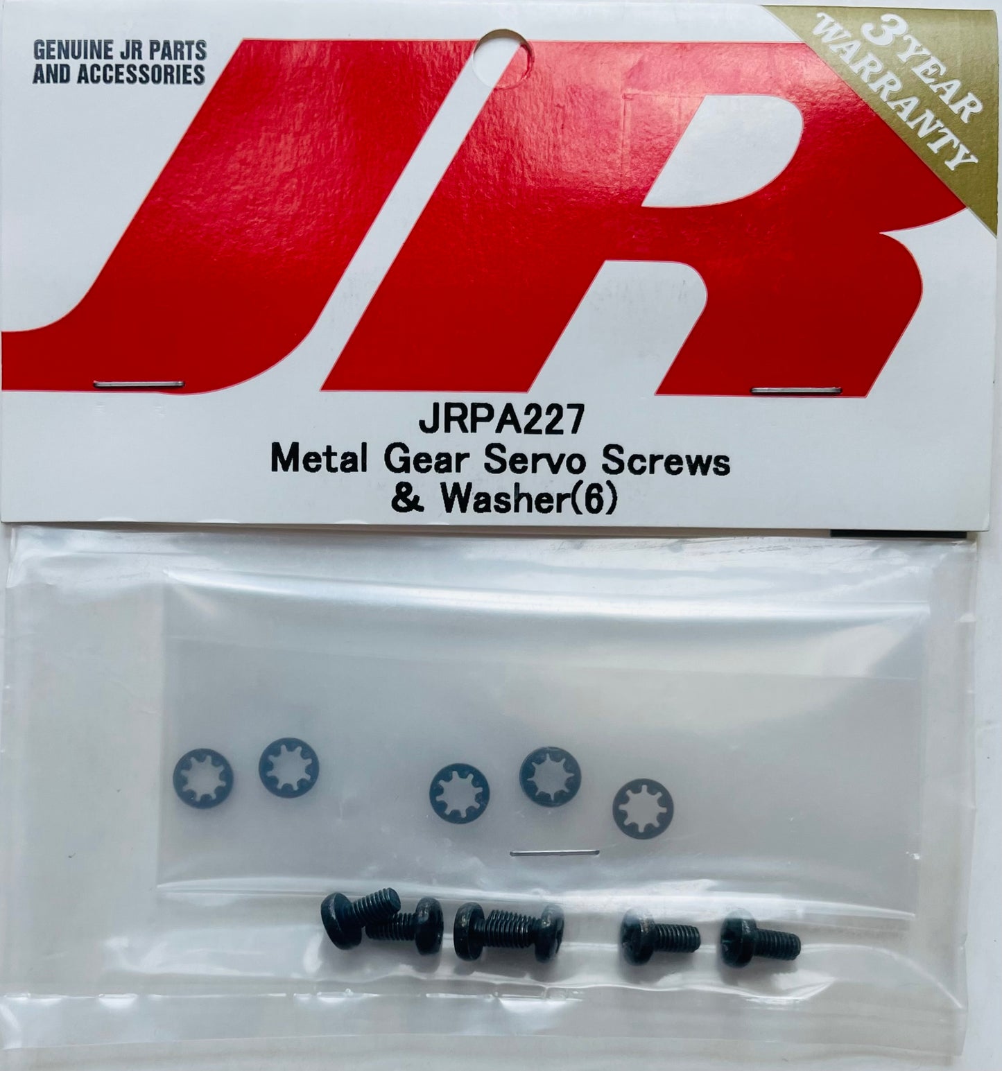 JR Metal Gear Servo Screws & Washers (6) JRPA227