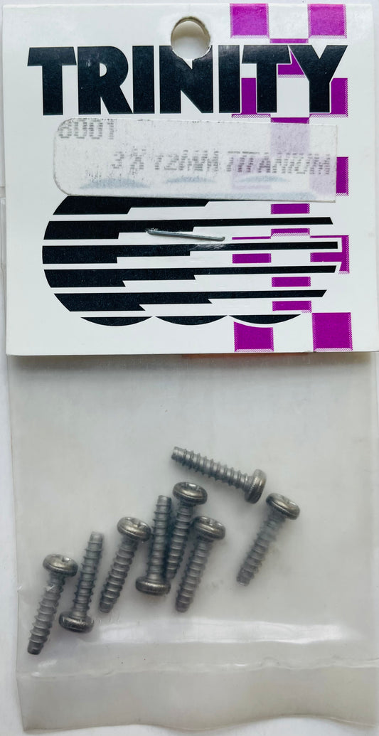 Trinity 3 x 12mm Titanium BH Phillips Drive Screws (4 pcs) 8001