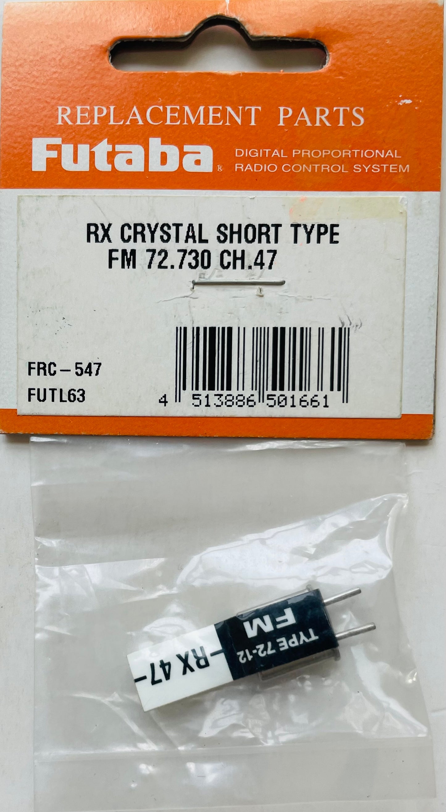 Futaba Short FM 72.730 Receiver Crystal (Ch. 47) FRC-547 #FUTL63