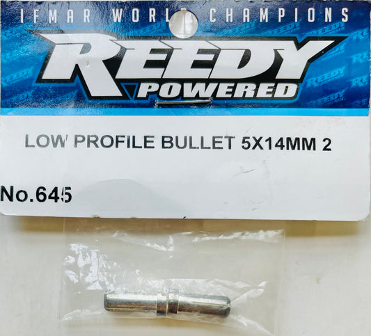 Reedy Powered 5 x 14mm Low Profile Bullet Connectors (2pcs.) #645