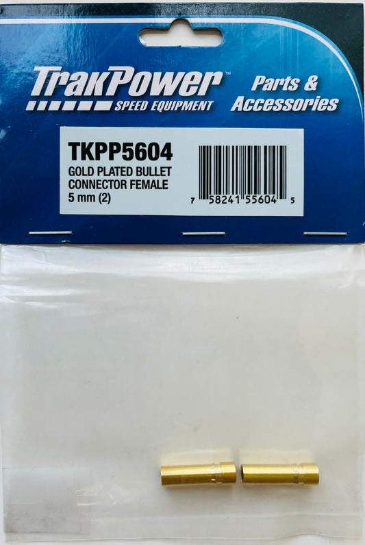 TrakPower 5mm Gold Plated Female Bullet Connectors (2) TKPP5604