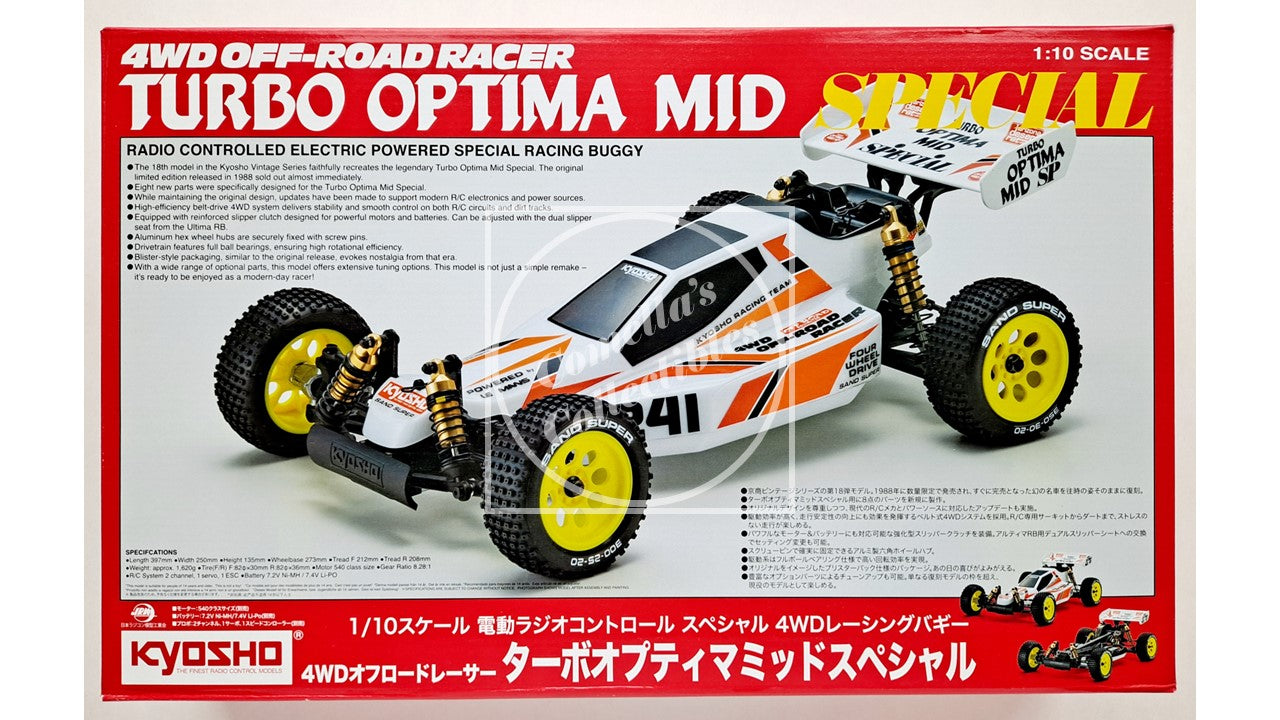Kyosho Turbo Optima Mid Special (TOMS) 1/10 Electric 4WD Buggy Kit #30623