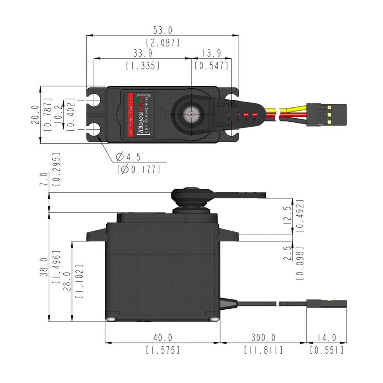 Hitec MD485HW Magnetic Encoder HD Resin Gear 25T Digital Drag Servo #40485S