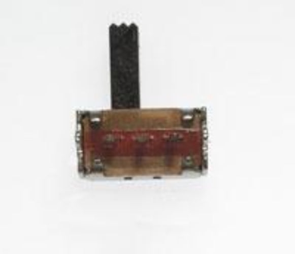 A small electronic circuit board component with a black vertical connector on top, photographed against a plain white background.