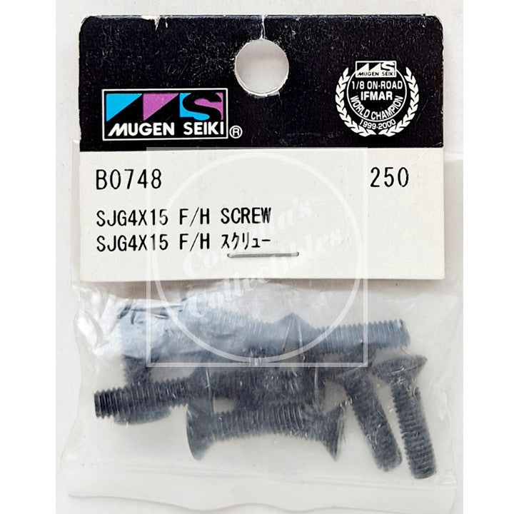 Mugen Seiki B0748 SJG 4x15mm Hex Drive Flat Head F/H Screw (10 pcs)