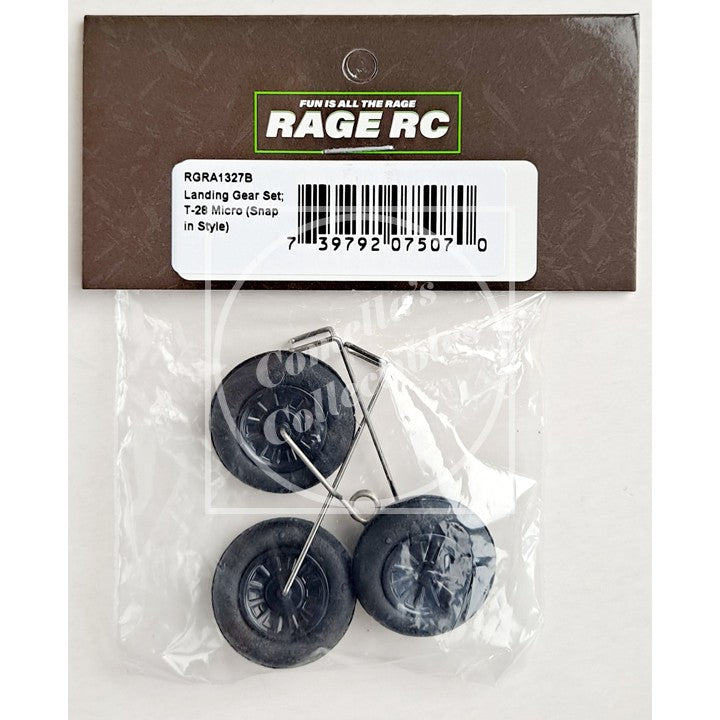 Rage RC RGRA1327B Landing Gear Set for T-28 Micro (Snap in Style)