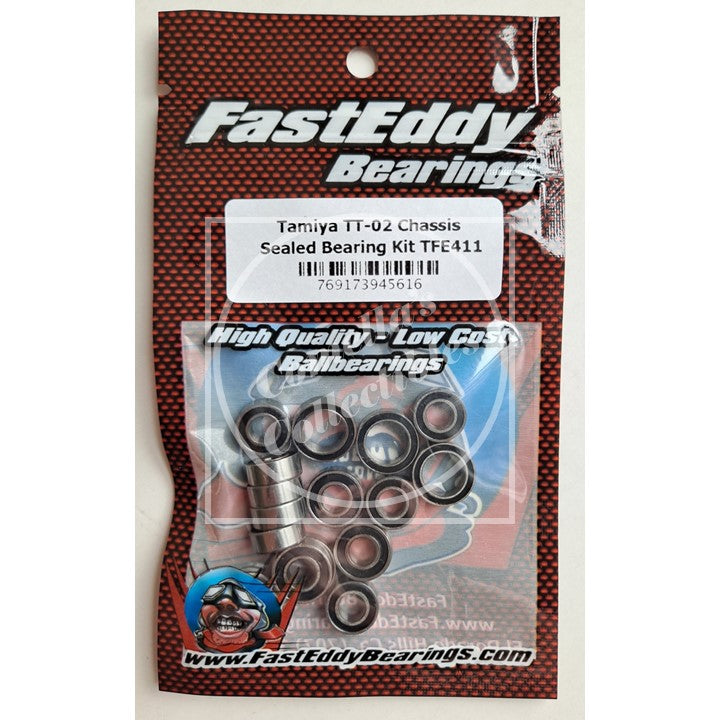 Fast Eddy Tamiya TT-02 Chassis Rubber Sealed Bearing Kit (16 pcs) TFE411