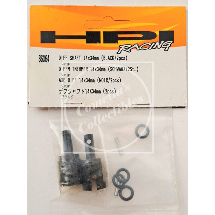 HPI Racing Diff Shaft 14x34mm Black (2 pcs) #86064