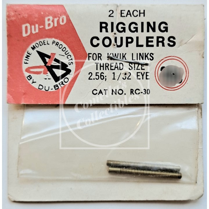 Vintage NOS Du-Bro Rigging Coupler (2 pcs) #201 RC-30