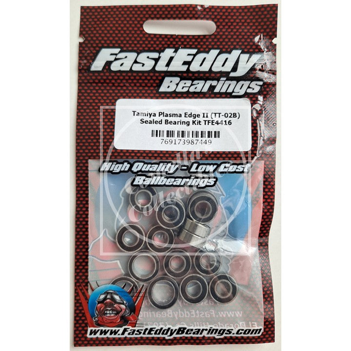 Fast Eddy Tamiya Plasma Edge II TT-02B Sealed Bearing Kit (16 pcs) TFE4416