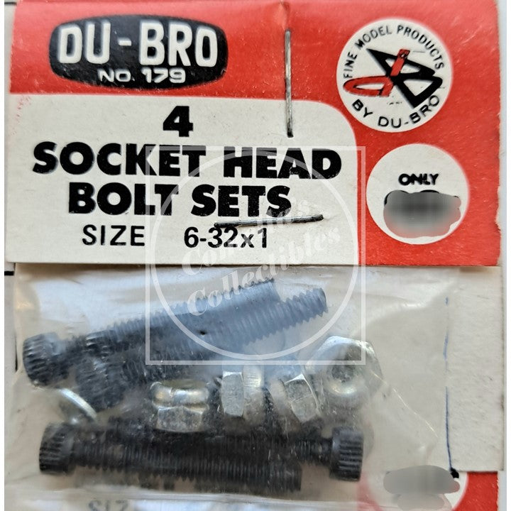 Vintage NOS Du-Bro 6-32 x 1" Socket Head Bolt Set (4 sets) #179