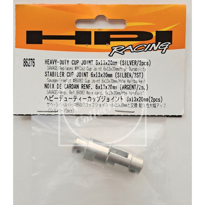 HPI Racing 6x13x20mm Heavy-Duty Cup Joint Silver (2 pcs) #86276