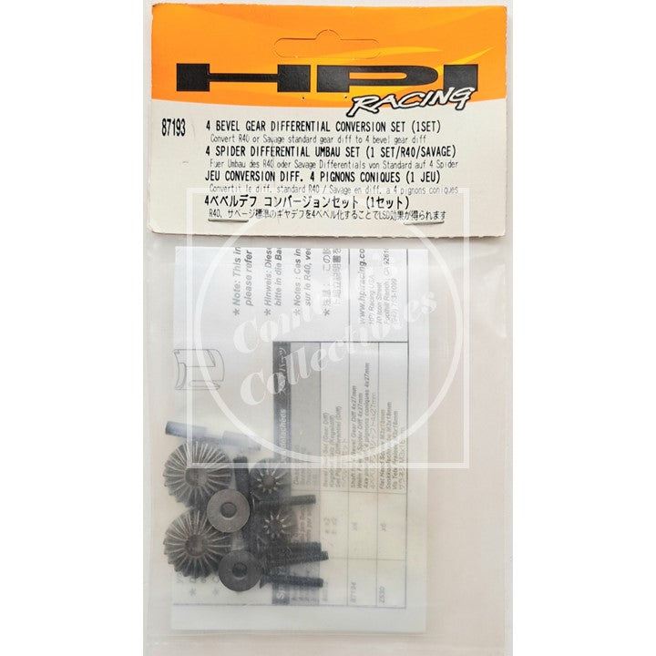 HPI Racing 4 Bevel Gear Differential Conversion Set #87193