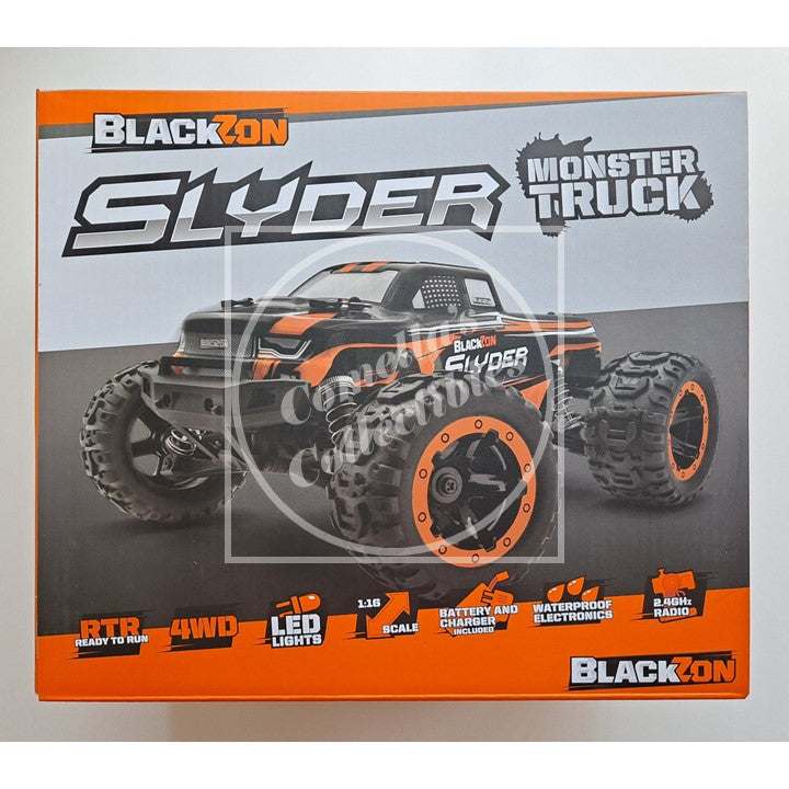 BlackZon Slyder 1:16 Monster Truck RTR Combo 4WD LED 2.4GHz Batt Charger 540099