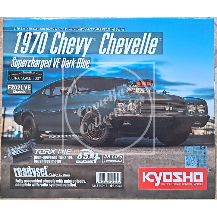 Kyosho Fazer Mk2 '70 Chevy Chevelle Supercharged VE D Blue RTR Brushless 34494T1