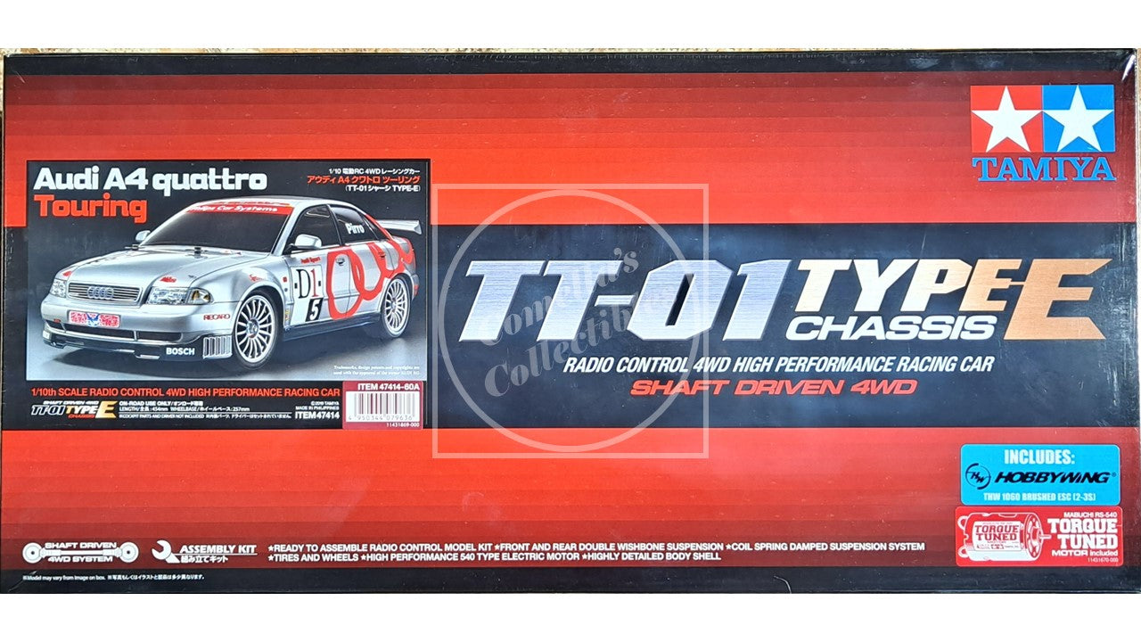 Tamiya 1/10 Audi A4 quattro 4WD Kit TT-01E with motor & ESC #47414-60A