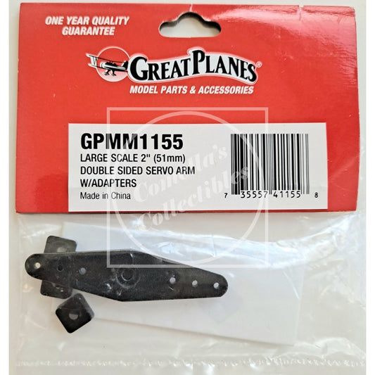 Great Planes Large Scale 2" (51mm) Double Sided Servo Arm w/ Adapters GPMM1155