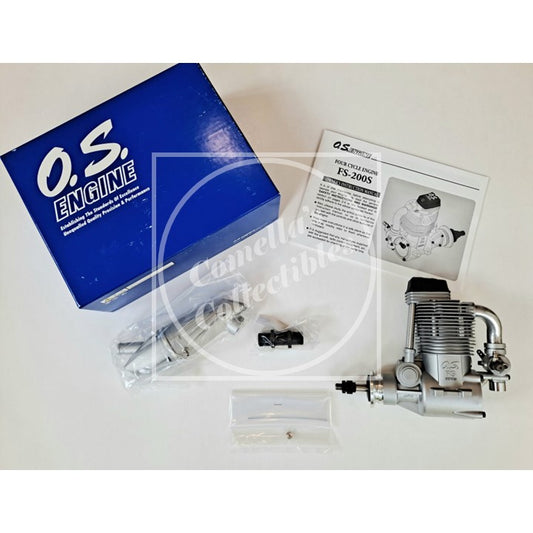 NOS NIB OS Engine FS-200S 4 Stroke Nitro Engine 35940 and Silencer F-6010