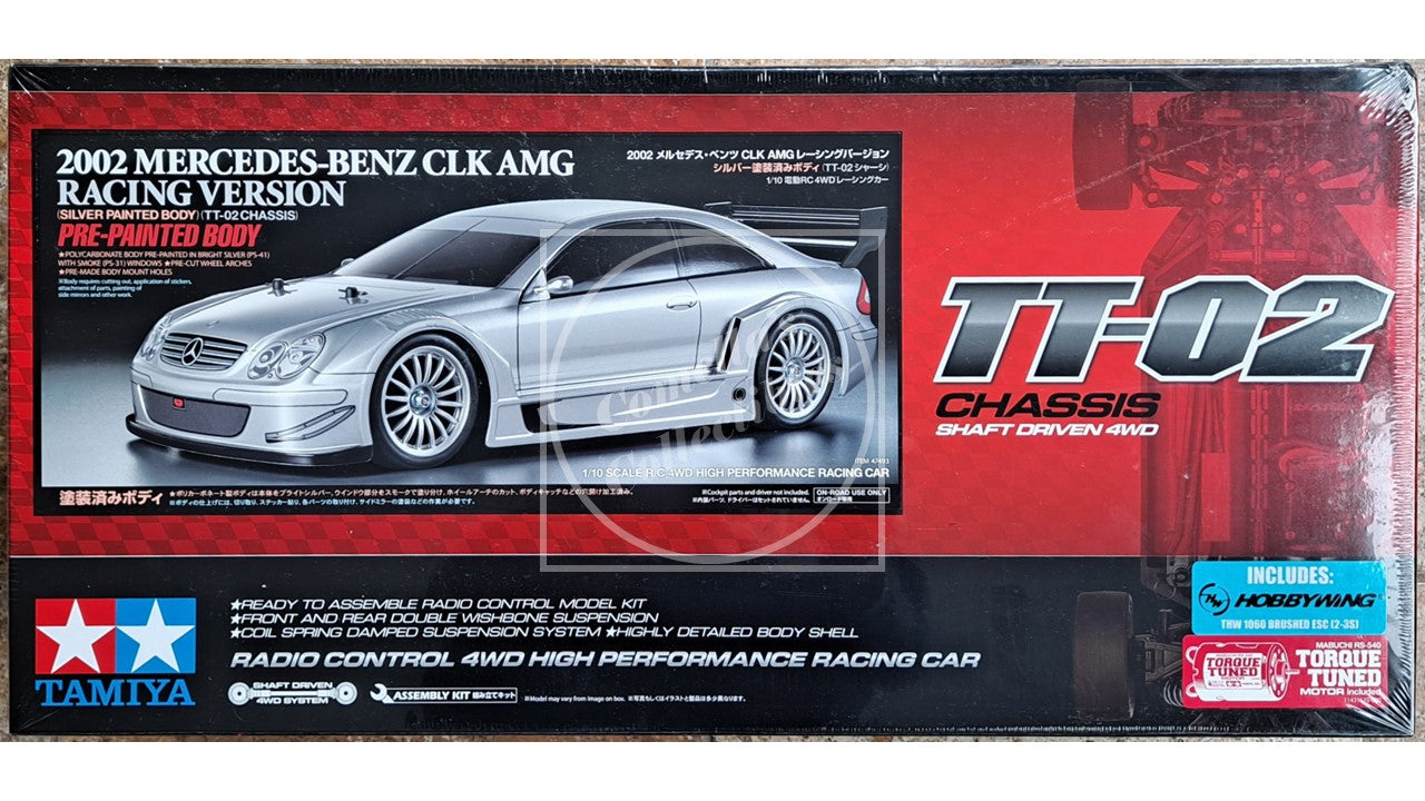 Tamiya 1/10 '02 Mercedes-Benz CLK AMG 4WD Kit TT-02 with Motor & ESC  #47493-60A