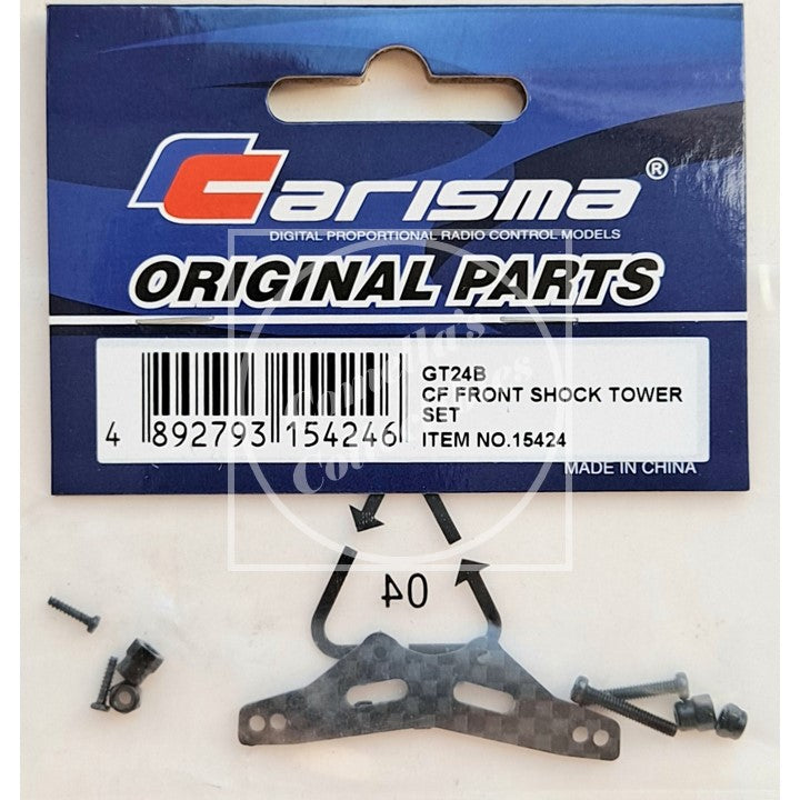 Carisma GT24B Graphite Carbon Fiber Front Shock Tower #15424