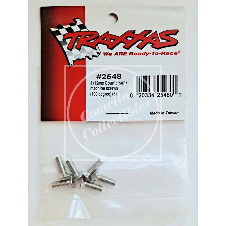 Traxxas 4x12mm 100-degree Countersunk Machine Screws (6 pcs) #2548