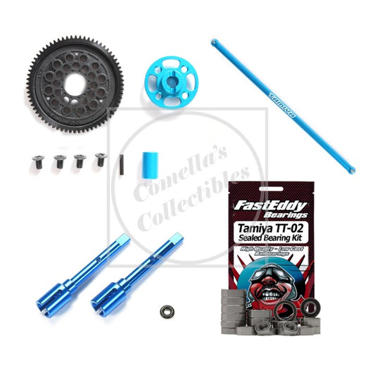 Essential TT-02 Driveline Hop-Up Bundle (with Fast Eddy Ball Bearings)