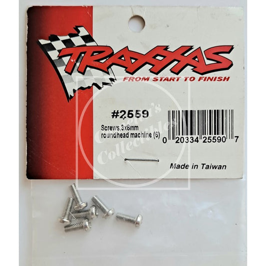 Traxxas 3x8mm Round Head Machine Screws (6 pcs) #2559