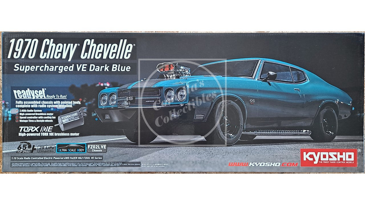 Kyosho Fazer Mk2 '70 Chevy Chevelle Supercharged VE D Blue RTR Brushless 34494T1