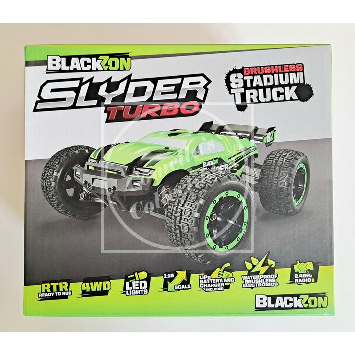 BlackZon Slyder Turbo 1:16 ST RTR Brushless Combo 4WD w/ Batt & Charger 540202