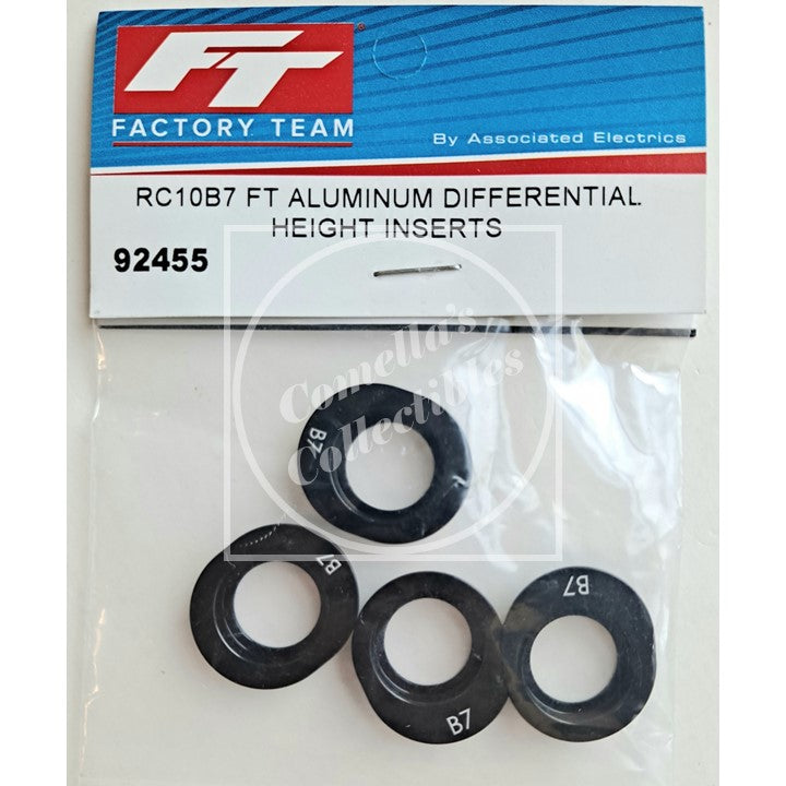 Factory Team Associated RC10B7 FT Aluminum Differential Height Inserts #92455