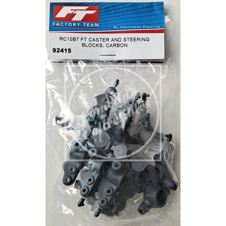 Factory Team Associated RC10B7 FT Carbon Caster & Steering Blocks #92415