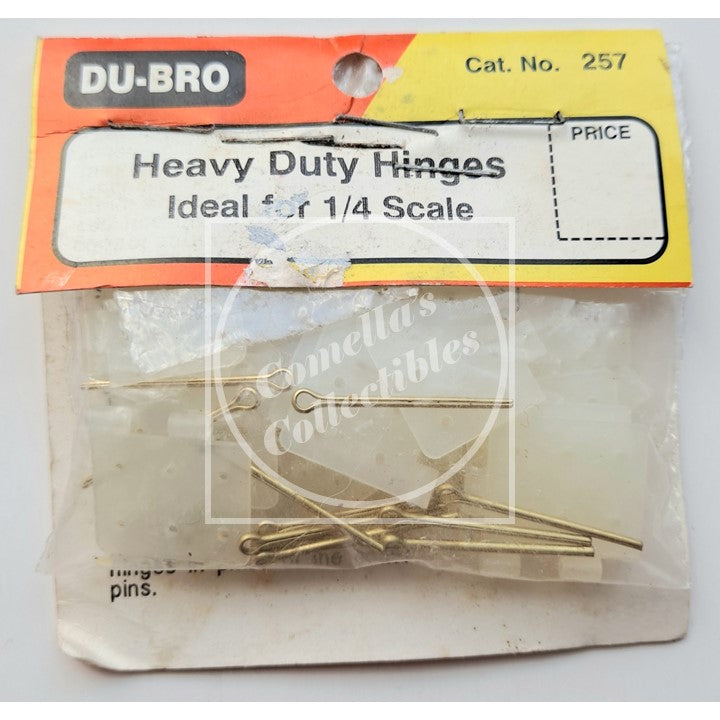Open Bag Du-Bro Heavy Duty Hinges for 1/4 Scale (10 hinges) #257