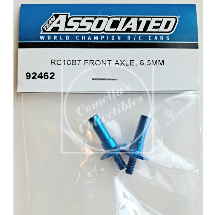 Factory Team Associated RC10B7 Blue Aluminum 6.5mm Front Axles #92462