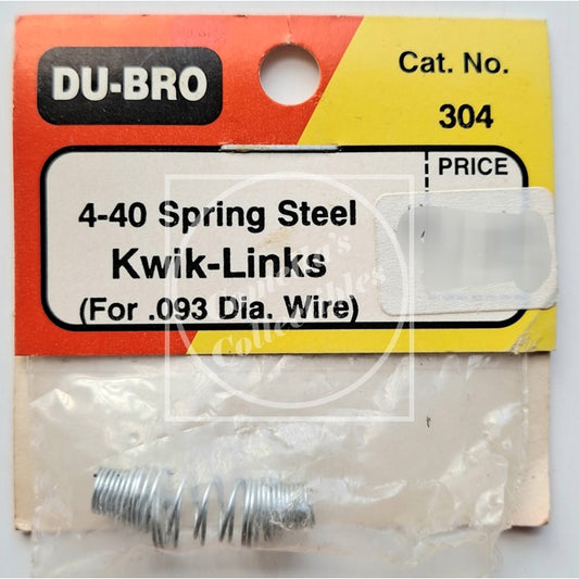 Open Bag Du-Bro 4-40 Spring Steel Kwik-Links (Lock Springs Only) (2 pcs) #304