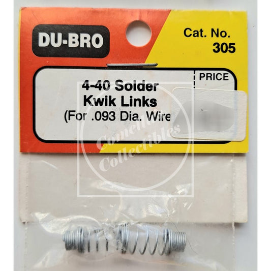 Open Bag Du-Bro 4-40 Solder Kwik-Links (Lock Springs Only) (2 pcs) #305