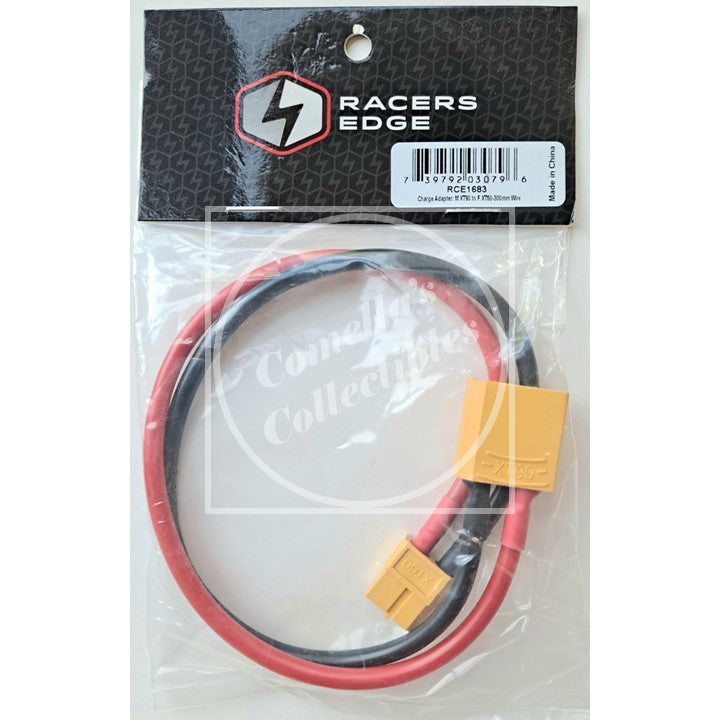 Racers Edge Charge Adapter: Male XT90 to Female XT60, 300mm Wire RCE1683