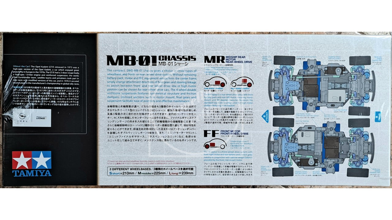 Tamiya 1/10 Opel Kadett GT/E 2WD Kit MB-01 Chassis Motor & ESC #58729A