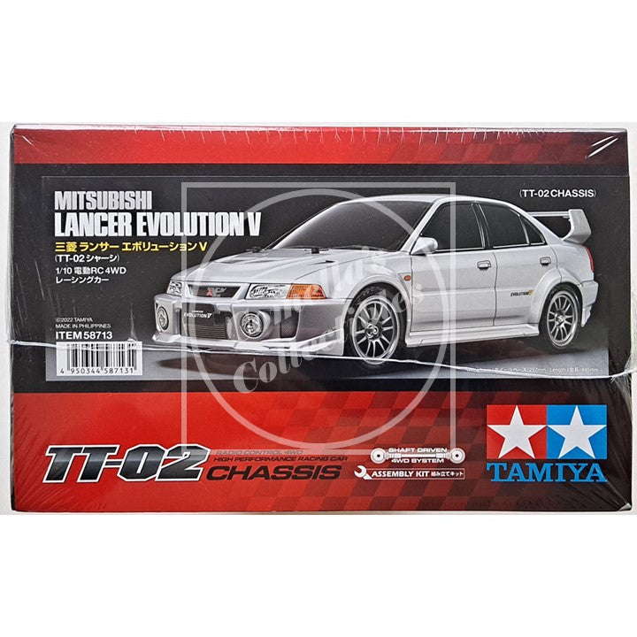 Tamiya 1/10 Mitsubishi Lancer Evo. V 4WD TT-02 Kit with Motor & ESC #58713