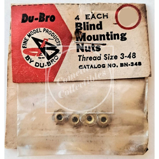 Vintage NOS Du-Bro 3-48 Blind Mounting Nuts (4 pcs) BN-348