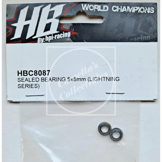 Hot Bodies 5 x 8mm Sealed Flanged Ball Bearings for Lightning Series HBC8087